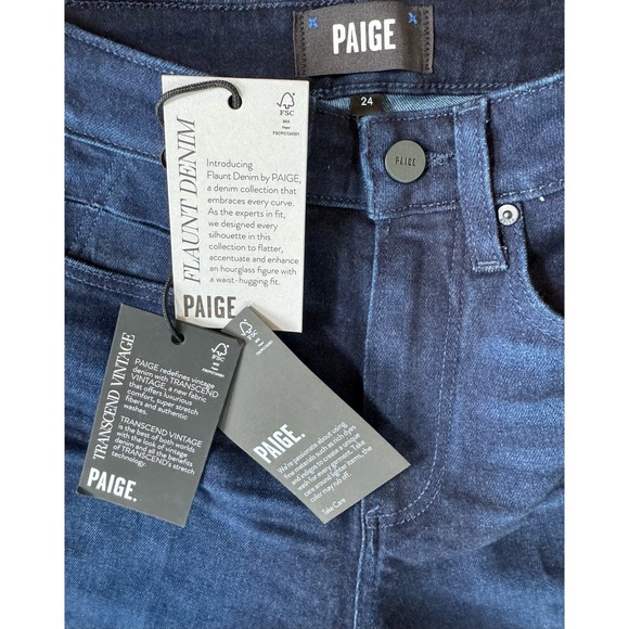 PAIGE FEMME High Rise Coin Pocket Crop Mini Boot Jeans - Picture 3 of 9